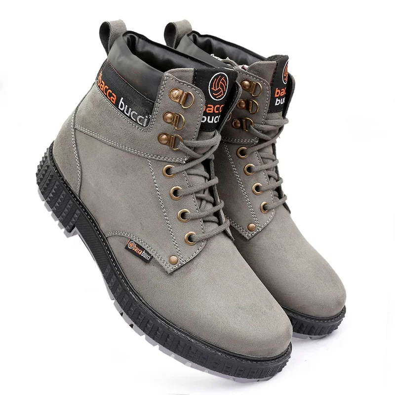 Bacca Bucci Grey Scott Boots for Men | Best Price UAE